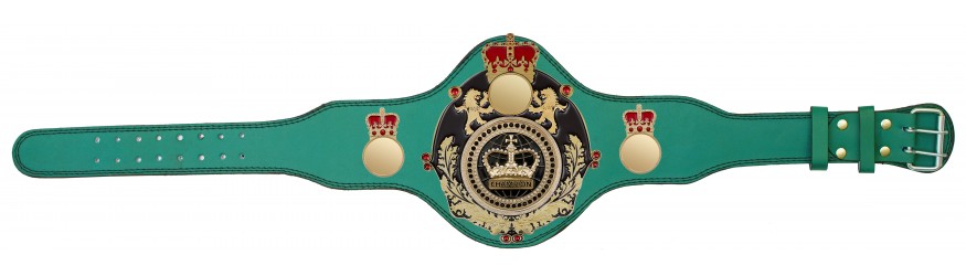 QUEENSBURY PLT LEATHER BLACK CHAMPION CROWN CHAMPIONSHIP BELT  - PLTQUEEN/B/G/BLKGEM - AVAILABLE IN 4 COLOURS